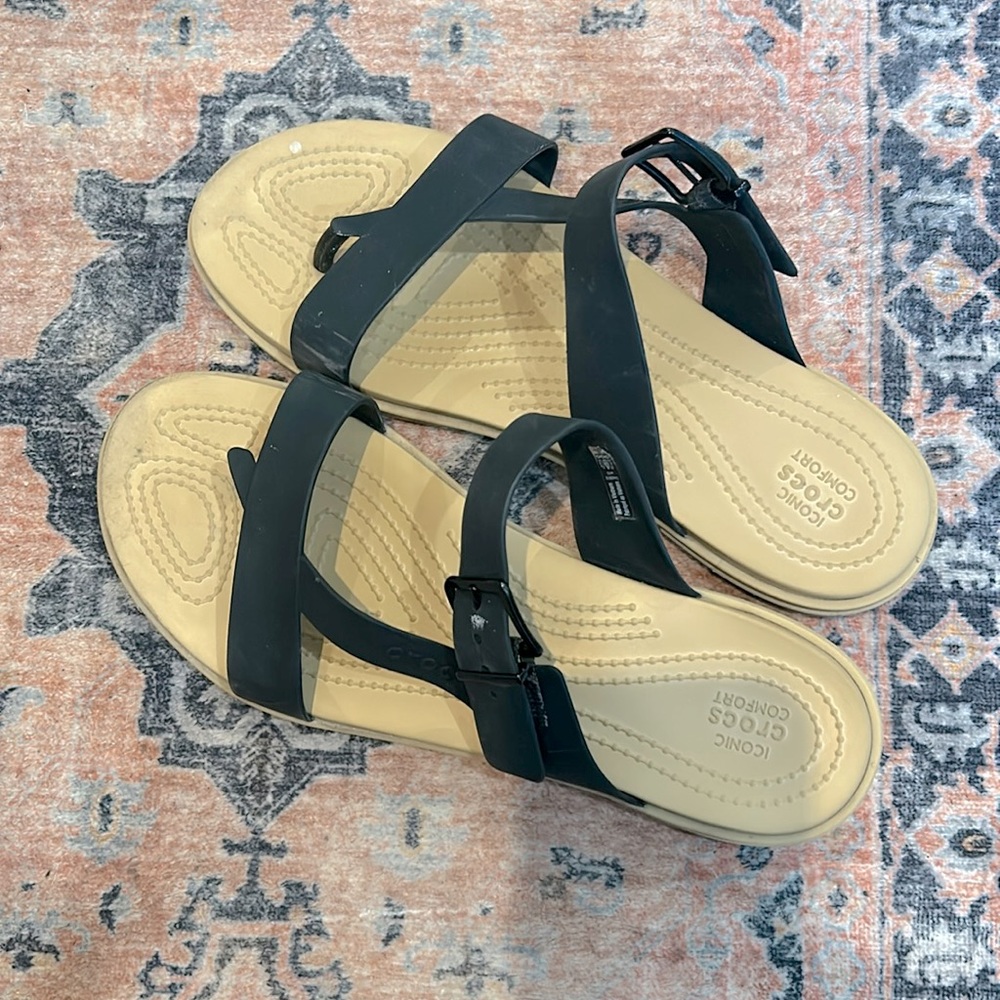 Woman’s croc sandals